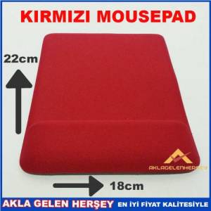KIRMIZI BİLEK DESTEKLİ OYUNCU MOUSE PAD