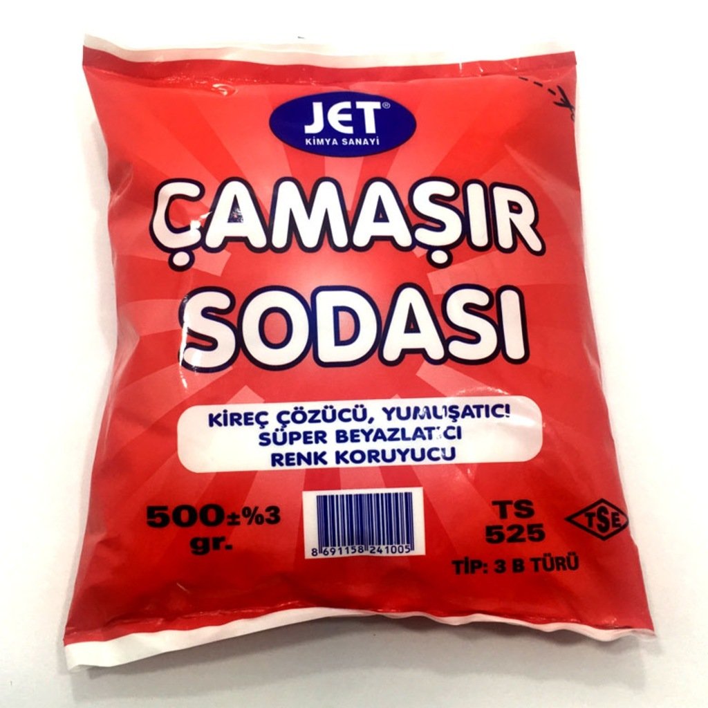 Kireç Çözücü Yumuşatıcı Ren Koruyucu Beyazlatıcı Çamaşır Sodası Elde ve Makinada Kullanılan 500 gr