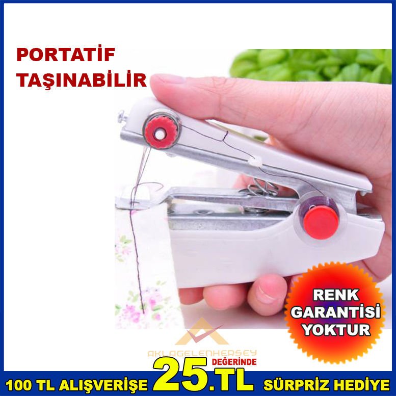 HERKESİN KULLANABİLECEĞİ, PORTATİF, TAŞINABİLİR, PRATİK MİNİ EL DİKİŞ MAKİNESİ
