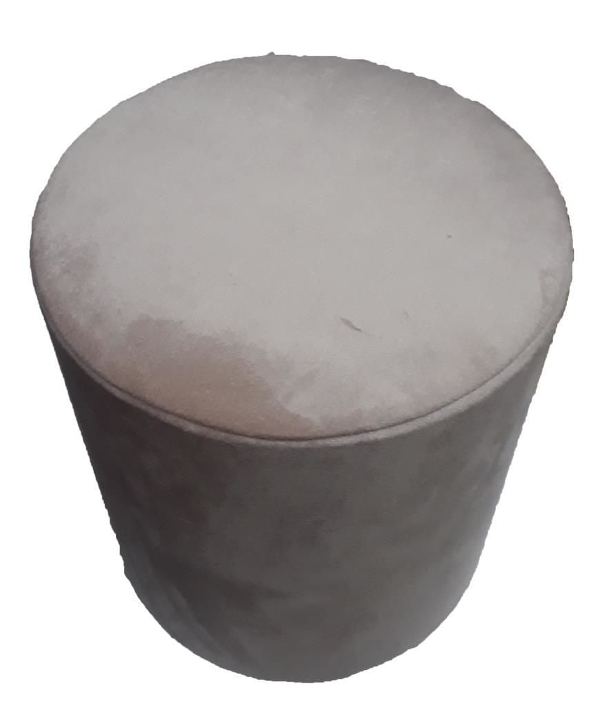 Kahverengi-Gri-Krem-Beyaz Renkte Süet 3 Ayaklı 33x33x42cm Tabure