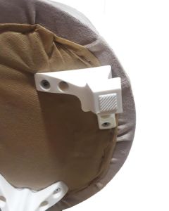 Kahverengi-Gri-Krem-Beyaz Renkte Süet 3 Ayaklı 33x33x42cm Tabure