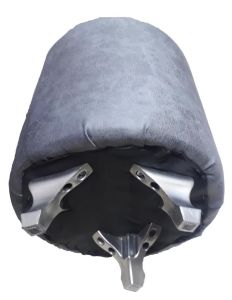 Kahverengi-Gri-Krem-Beyaz Renkte Süet 3 Ayaklı 33x33x42cm Tabure