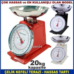 Metal Gövde 20kg Kapasiteli Kefeli İbreli Manuel Terazi,100gr Hassasiyetli Pazarcı Ve Mutfak Tartısı