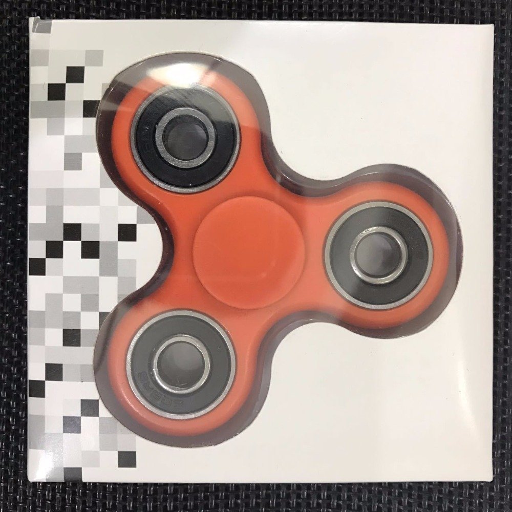6 Farklı Renkli Orjinal Stres Çarkı Hand Spinner Eğlenceli Metal Rulmanlı Denge Çarkı Sitres Çarkı turuncu