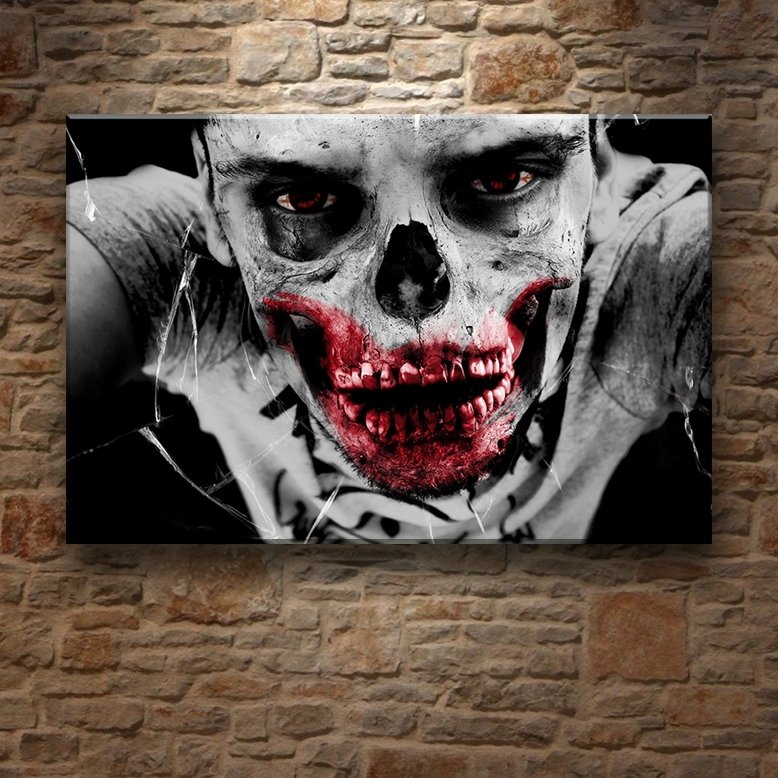 ZOMBİ ADAM 7 değişen ölçü ORİJİNAL KANVAS TABLO