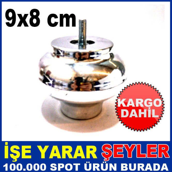9x8cm KROM KAPLAMA VİDALI MOBİLYA BAZA AYAĞI KD
