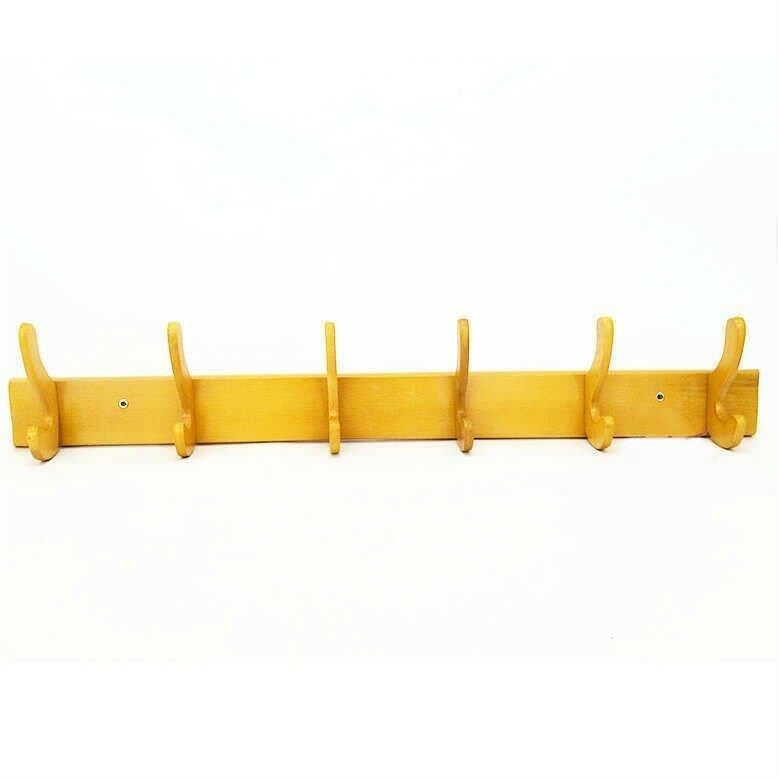 Nostaljik Askı 6 Kancalı Ahşap Duvar Askısı