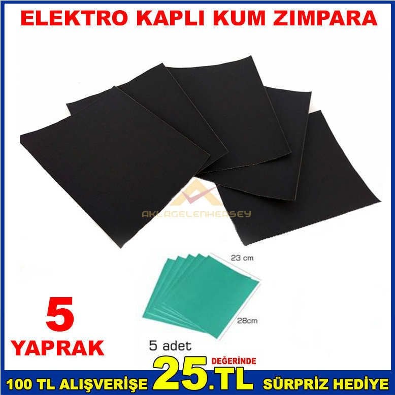 5 ADET ELEKTRO KAPLI KUM SU ZIMPARASI 23x28cm