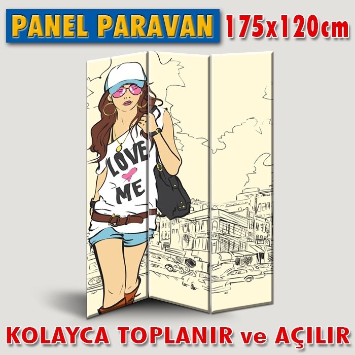 GÖRSELLİ KATLANIR PANEL BÖLME SİSTEMİ - MODA KIZ