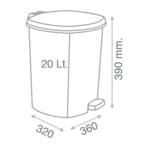 Extra +1 Pedal Hediyeli Londra Bigben Manzaralı Çöp Kovası 20 lt BüyükBoy Çıkabilen iç Kova Ø33 h:40