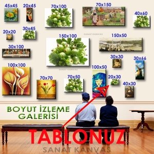 BEKTAŞİ ÜZÜMÜ 7 değişen ölçü ORİJİNAL KANVAS TABLO
