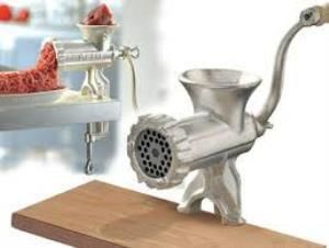 Çelik Bıçaklı Kollu Et Kıyma Makinesi Pik Döküm Metal Gövde - Manuel ev için kıyma makinesi No:10