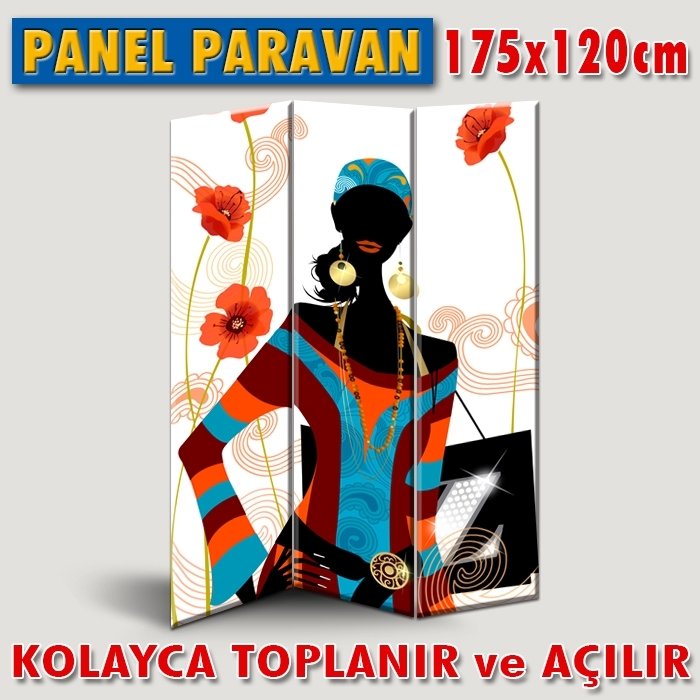 GÖRSELLİ KATLANIR PANEL BÖLME SİSTEMİ - RENKLİ KIZ
