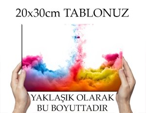 YUMUŞAK-RENKLİ BULUT 7 değişen ölçü ORİJİNAL KANVAS TABLO