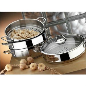 Alüminyum Mantı Tencereleri Seti 32cm 6 Parça 5 Katlı Aliminyum Mavioli Pot Yanmaz-Yapışmaz