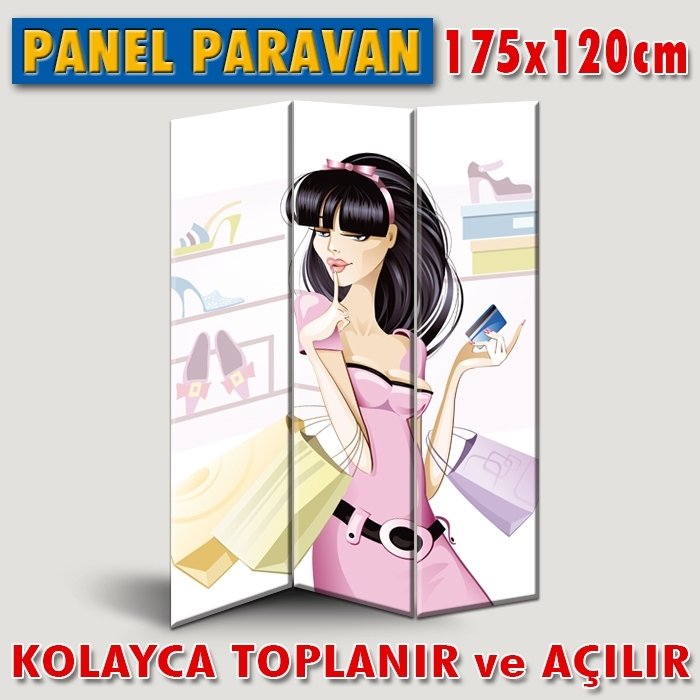 GÖRSELLİ KATLANIR PANEL BÖLME SİSTEMİ - GÜZEL KADIN