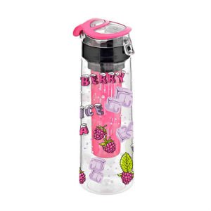 730cc Renkli Desenli Süzgeçli Detoks Matara - Süzgeçli Su Şişesi - Kamp Matarası - Renga Su Şişesi