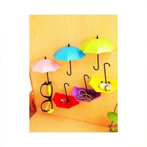 Askı Şemsiye 3 Adet Askı Yapışkanlı Duvar Dolap Askısı rengarenk şemsiye dizayn askılar