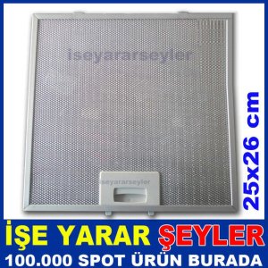 ANKASTRE ASPİRATÖR ALÜMİNYUM KARTUŞ FİLTRE 25x26