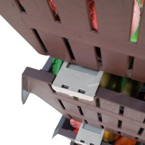 4 Katlı Çok Amaçlı Plastik Demonte Sebzelik Komidin Kahverengi 1.Kalite