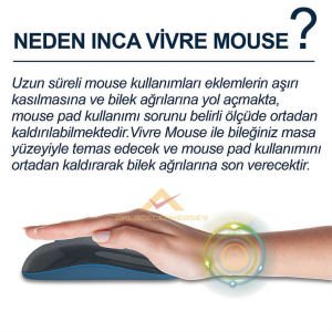 INCA VİVRE HER YÜZEYDE ÇALIŞABİLEN INCATRACK ERGONOMİK WIRELESS KABLOSUZ OPTİC MOUSE FARE