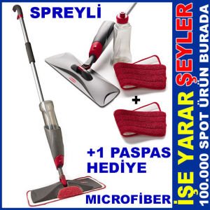 MİCROFİBER TEMİZLEYİCİ UZUN TİJLİ SPREYLİ MOP