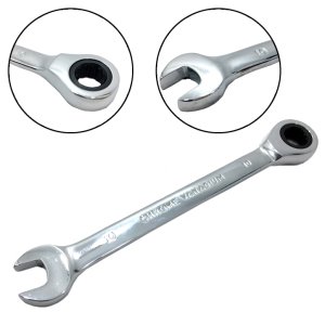 10mm Chrome Vanadium Çelik Cırcırlı Kombine Anahtar 10 Numara Paslanmaz Çelik Anahtar