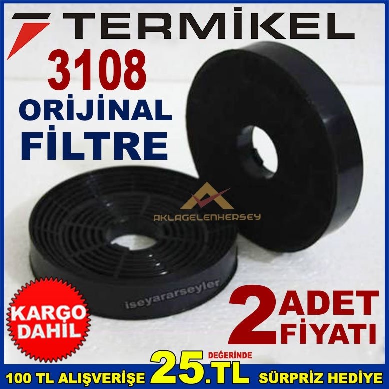 TERMİKEL 3108 ANKASTRE DAVLUMBAZ ASPİRATÖR KARBON FİLTRE