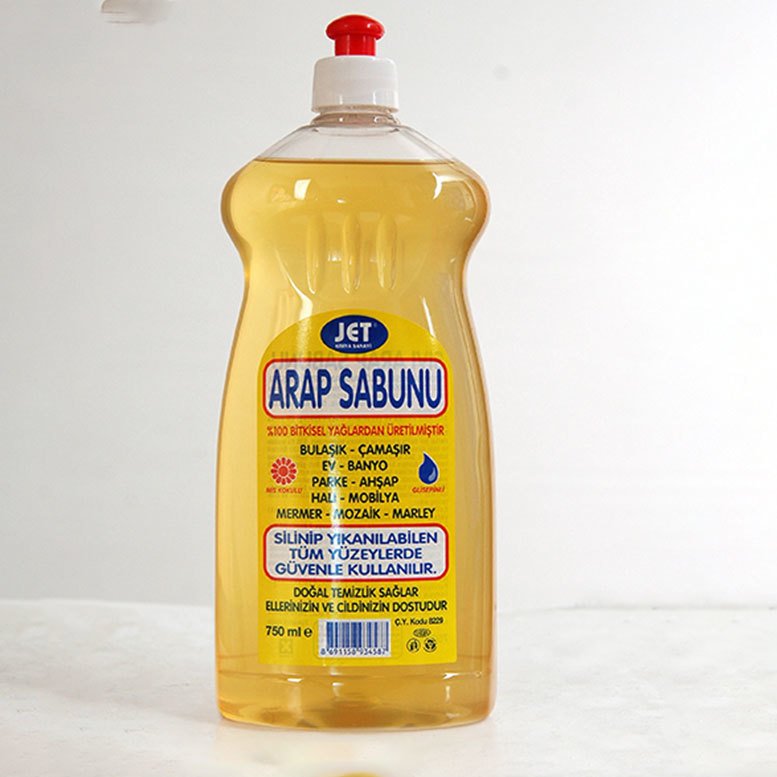 Sıvı Arap Sabunu %100 Bitkisel Yağlardan Üretim 750ml Doğal Temizlik Ürünü Arap Sabunu