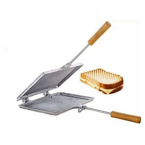 Her Ocağın üzerine Kolay ısınan Ekmek Kızartma Döküm Alüminyum OcakÜstü Tost Makine Sade Pratik Gril