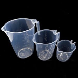3lü Set Ölçek Kapları 500ml-1000ml-2000ml Şeffaf Kırılmayan Plastik 3 Farklı Boy Çok Amaçlı Dereceli