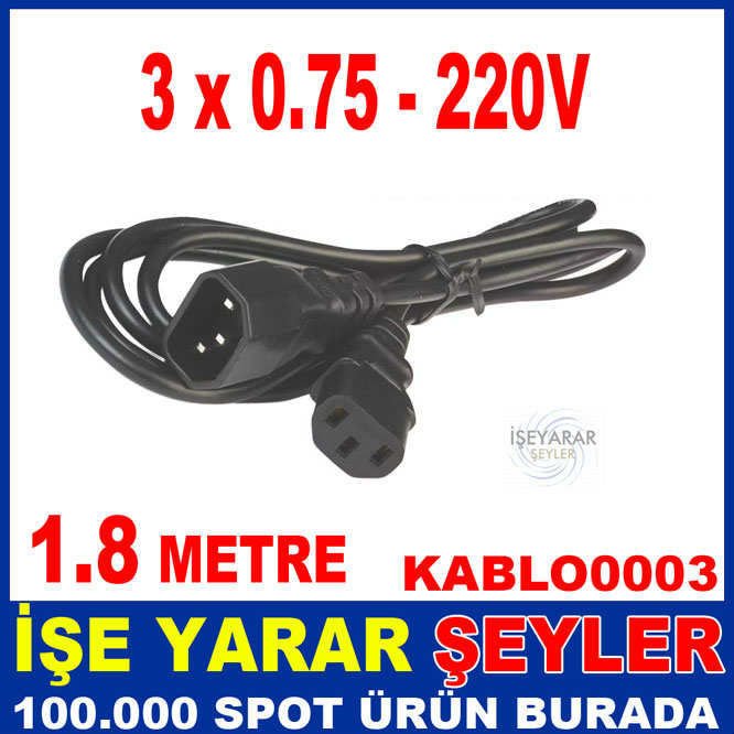 BİLGİSAYAR - MONİTÖR ARA GÜÇ KABLOSU 220V POWER