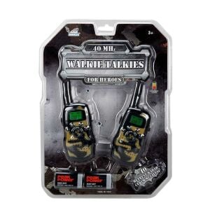 Çocuklar için 40 metre Oyuncak Walkie Talkie Askeri Telsiz Seti Pil Dahil 2 kişilik Eğlenceli Oyun