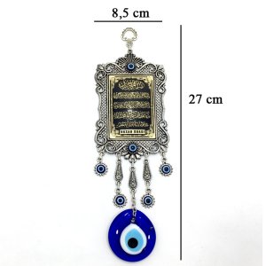 Nazar Boncuklu Metal İşlemeli Nazar Duası Hediyelik Süs Eşyası