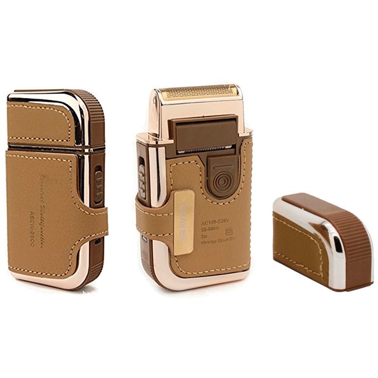 Stallion Seyehat Tipi Deri Kılıflı Şarjlı Sakal Traş Makinesi