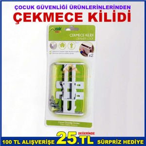 BEBEKLERİN ÇEKMECELERİ AÇMASINI ENGELLEYEN ÇEKMECE KİLİDİ