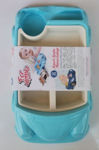 Araba Dizayn Çıkabilir 8 Bölmeli Çocukların Zevkle Mama Yiyeceği Mama Kabı