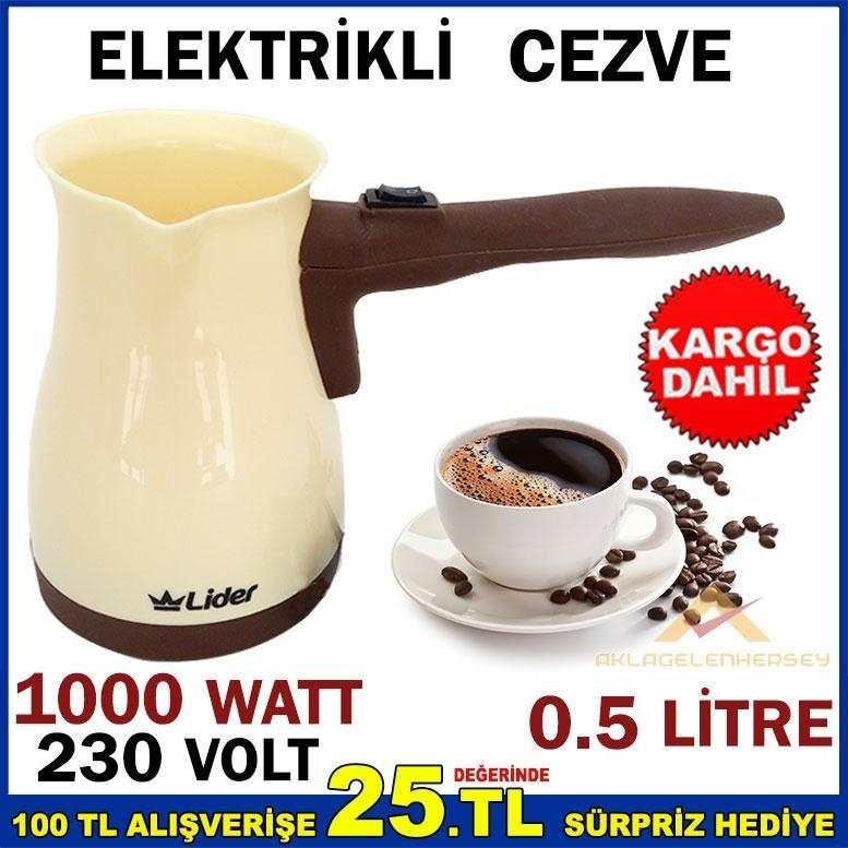 LİDER 1000 WATT TÜRK KAHVESİ ELEKTRİKLİ CEZVE