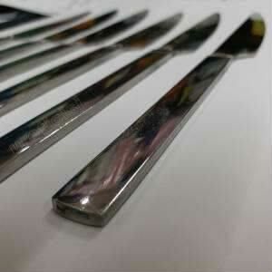 Lüks yemek bıçağı Takımı 6 parça düz sade model paslanmaz çelik 6lı set  yemek bıçakları