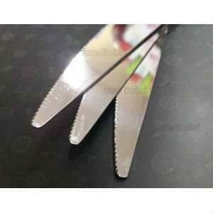 Lüks yemek bıçağı Takımı 6 parça düz sade model paslanmaz çelik 6lı set  yemek bıçakları