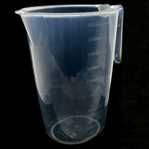 Şeffaf Kırılmayan Plastikten Kulplu Sürahi Tipi 2 Litre Ölçü Kabı Çok Amaçlı  Dereceli Ölçek Kap