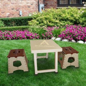 Pratik Katlanabilir Piknik Masası 40x52x4cm Barbie Desenli Şık Tasarım Portatif Piknik Sehpası