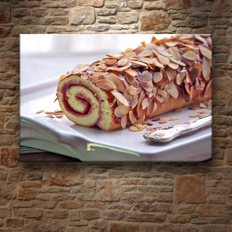 BADEMLİ BATON PASTA 7 değişen ölçü ORİJİNAL KANVAS TABLO