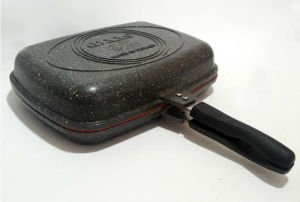 2 YEDEK SİLİKON CONTA ile GRANİT DÖKÜM İKİZ BALIK & IZGARA TAVASI