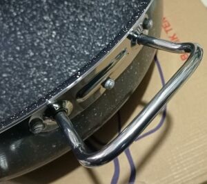 38cm Büyük Boy Granit Pilav Karnıyarık Tenceresi İç ve Dış Yüzeyi Çizilmez Sırlı Endüstriyel Basık