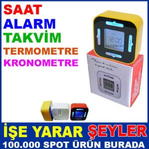 4 YÖNLÜ 4 FONKSİYON IŞIKLI ALARMLI DİJİTAL SAAT