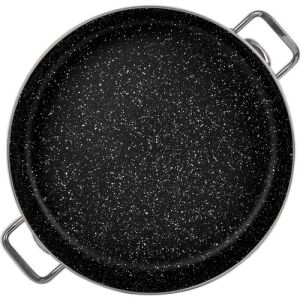 38cm Büyük Boy Granit Pilav Karnıyarık Tenceresi İç ve Dış Yüzeyi Çizilmez Sırlı Endüstriyel Basık