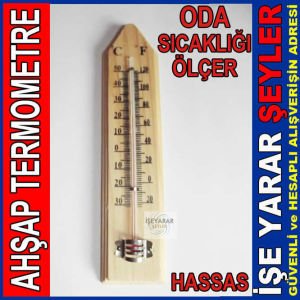 AHŞAP TERMOMETRE ODA SICAKLIĞI ÖLÇÜM CİHAZI