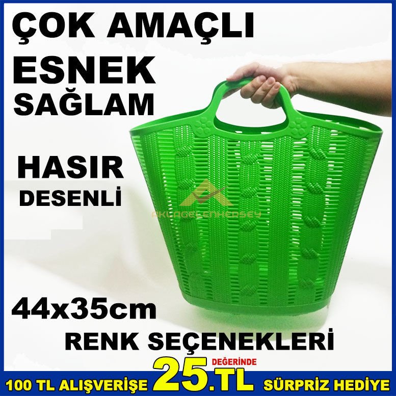 ESNEK ve SAĞLAM PLASTİKTEN ÜRETİM NOSTALJİK HASIR DESENLİ BAYAN ALIŞVERİŞ ÇANTASI