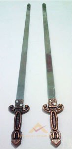 Eskitme kılıç başlı kebapçı şişi ömür boyu garantili 57cm uzun boy paslanmaz çelik adana kebabı şişi